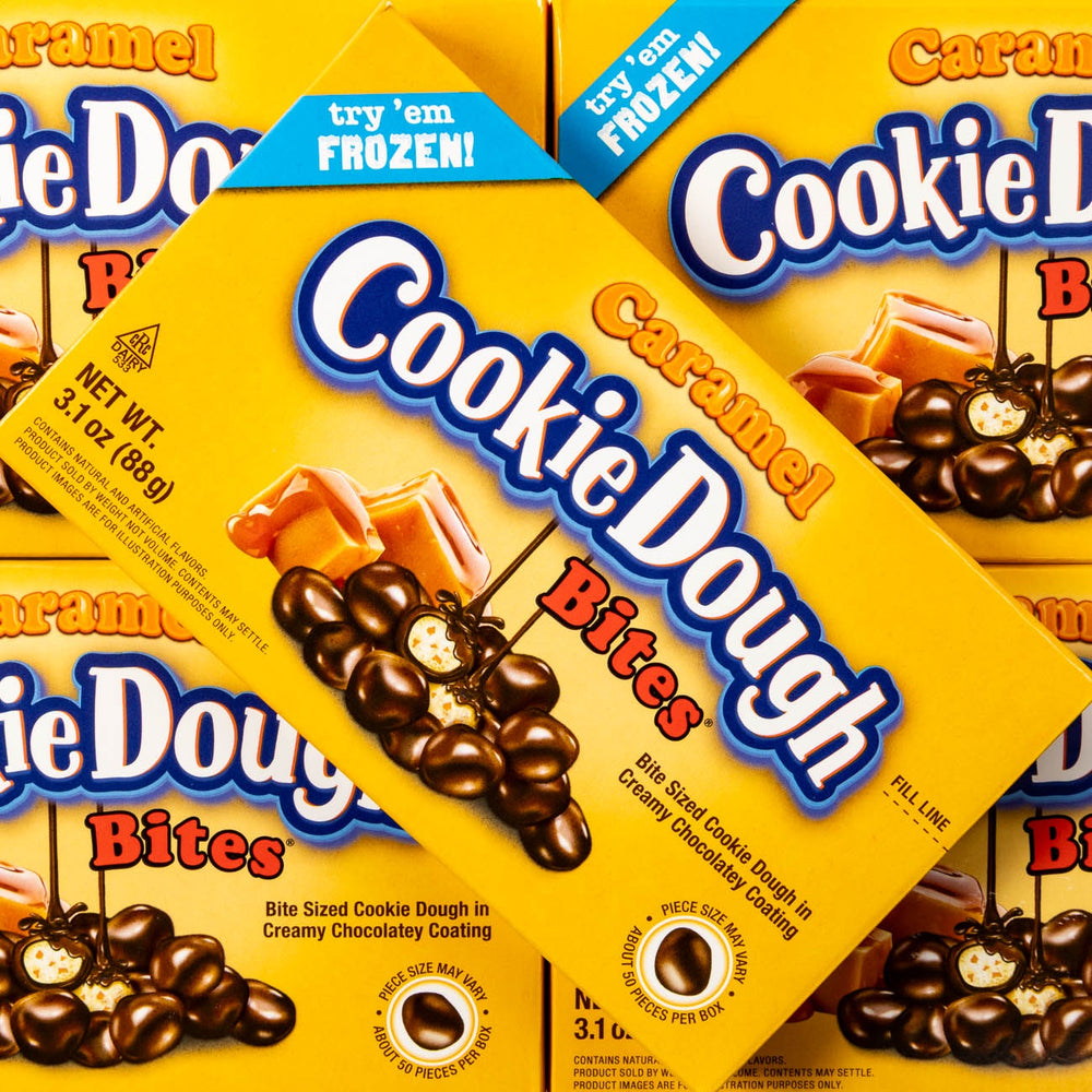cookie, dough, bites, caramel, lollies, american, lollyshop, nz