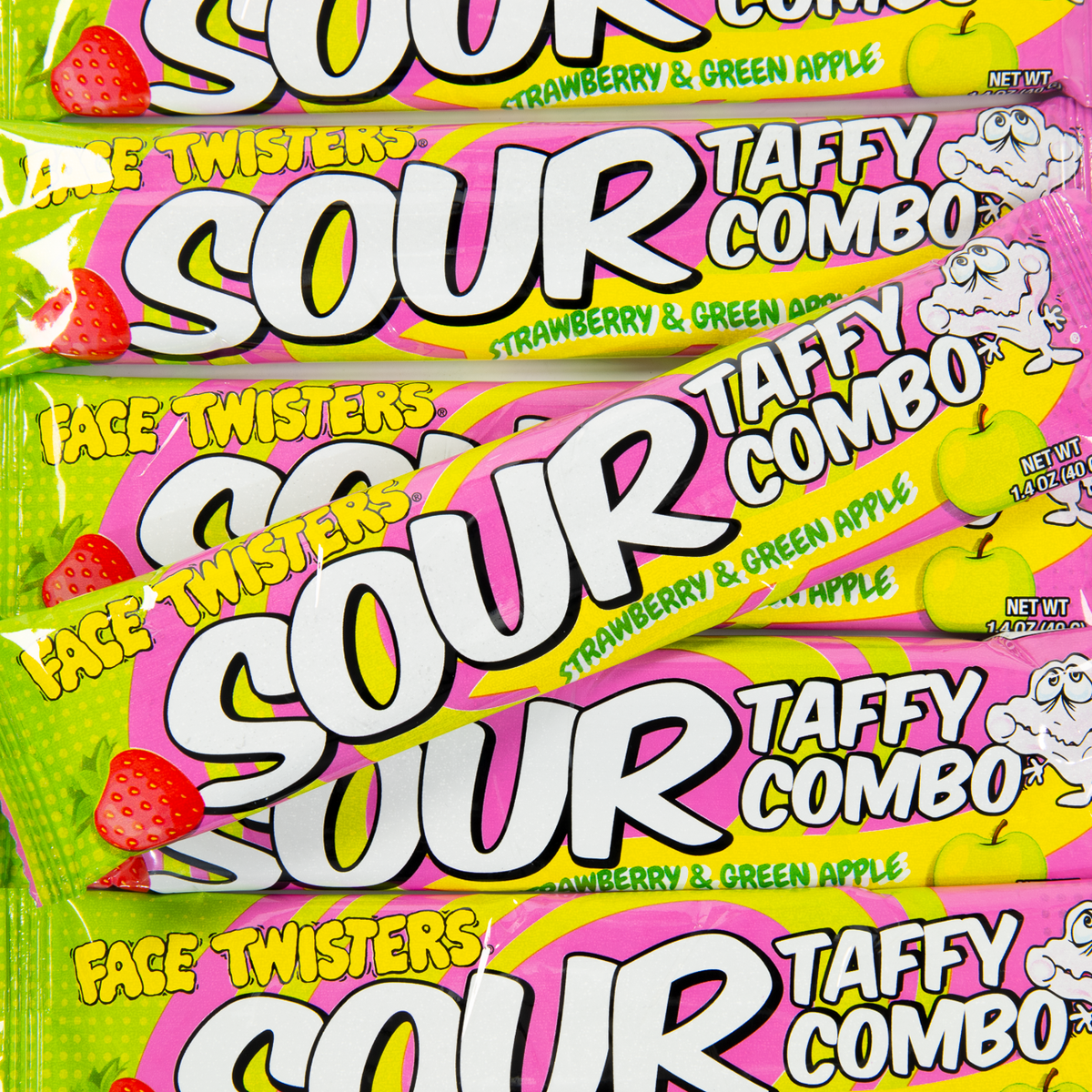 Face Twisters Sour Taffy Combo 40g