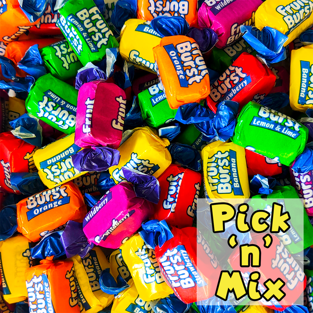 fruit burst, fruit bursts, pascall lollies, nz lollies, pick n mix