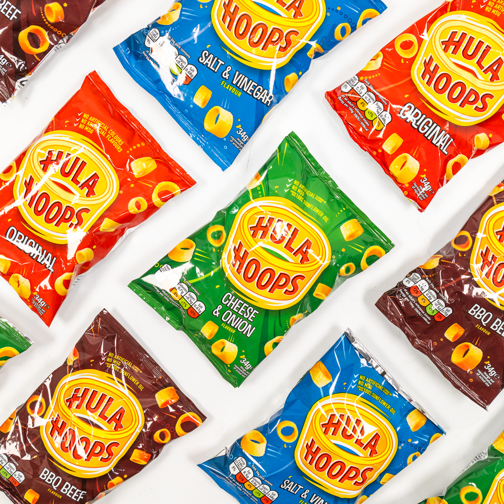 hula hoops, uk, british, snack, chips, crisps, lollyshop