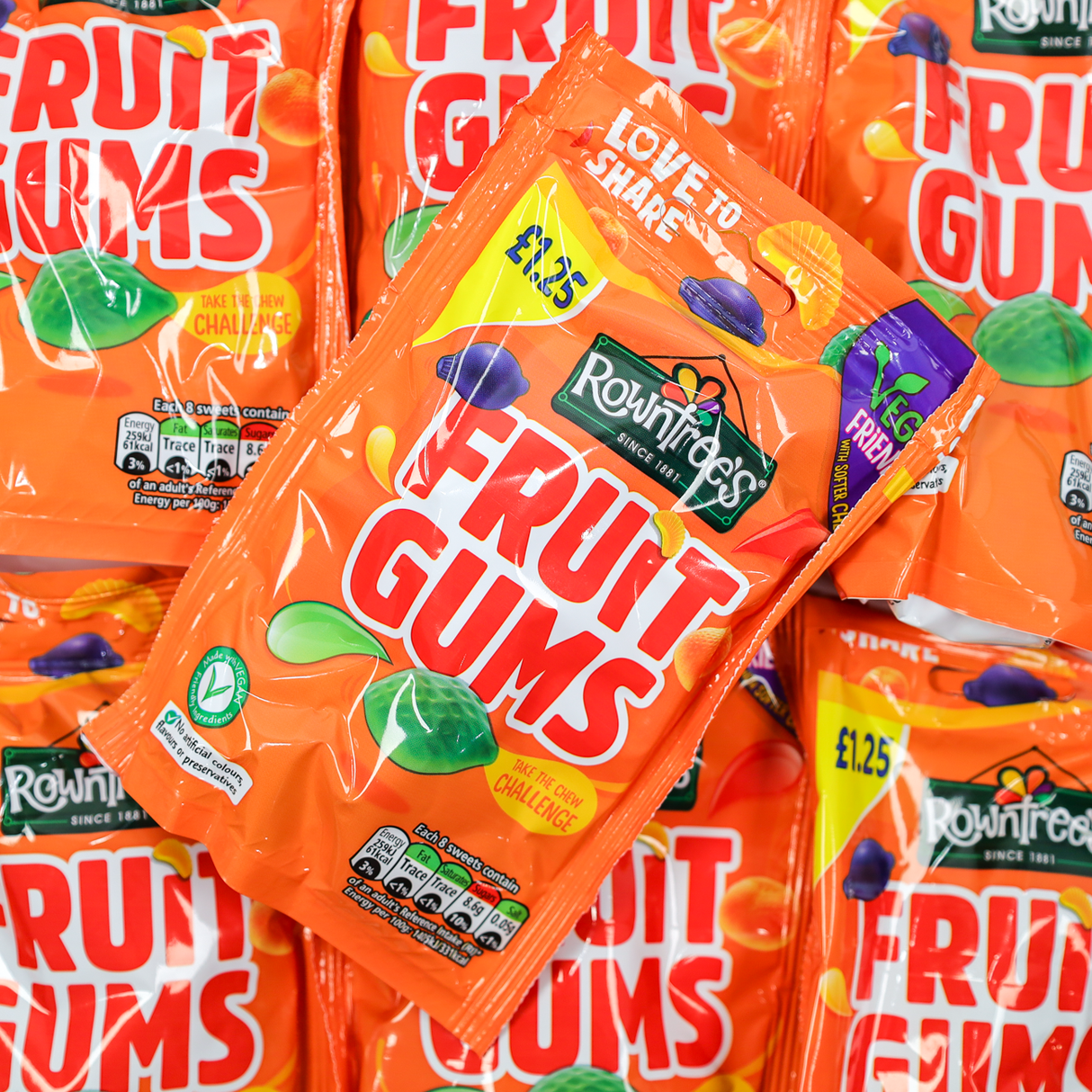 rowntree's, fruit, gums, fruit gums, chewy, lollyshop