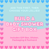 build, custom, gift box, gift, baby, shower