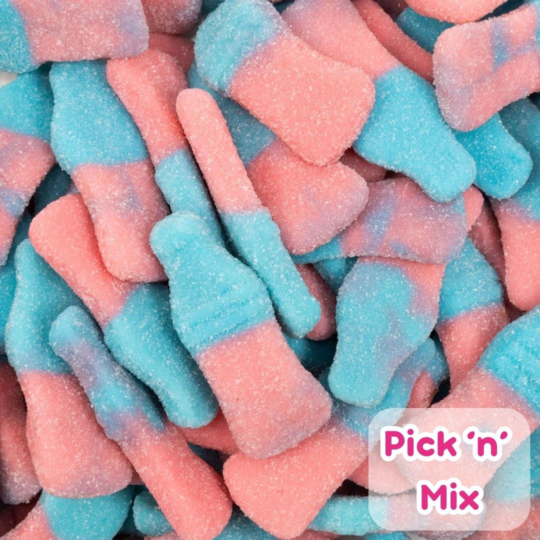 Giant Fizzy Bottles Blue & Pink 100g (Pick 'n' Mix)