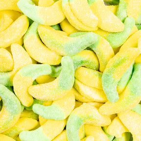 banana, gummies, sugared, jelly, lollies, nz, lollyshop