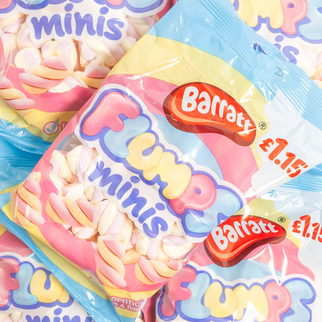 barratt, marshmallow, mini, flumps. english, uk