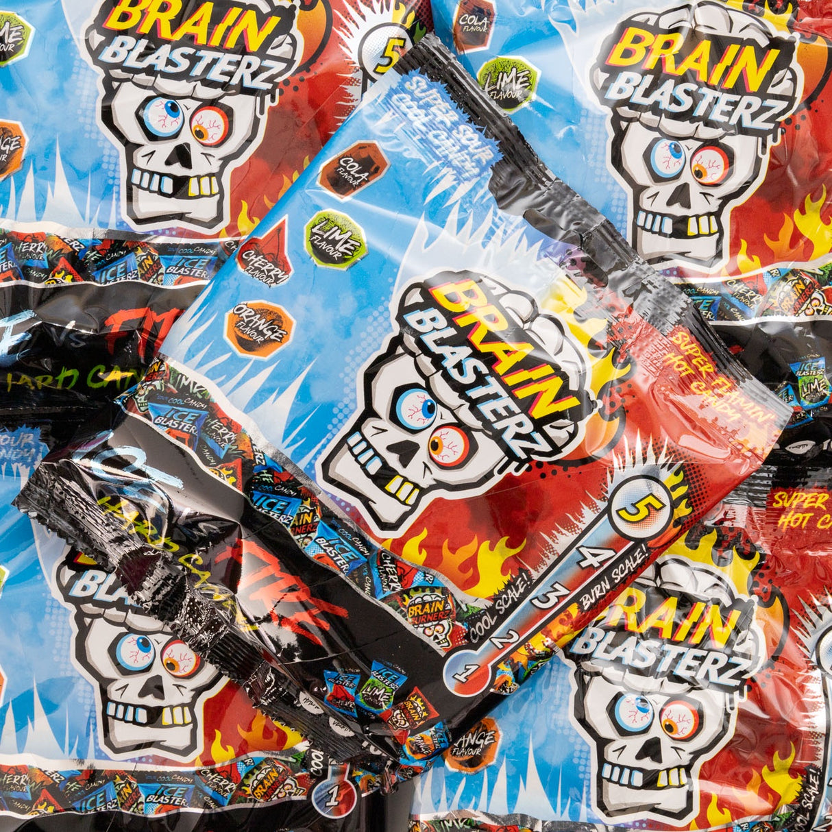 brain, blasterz, candy, fire, ice, sour