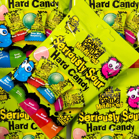 candy castle, mutations, seriously, sour, hard, candy, lollies, bag, lollyshop, nz