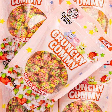 crunchy, gummy, mixed, berries, candy, lollies, lollyshop, nz