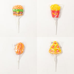 fast food, burger, fries, hotdog, pizza, lollipop