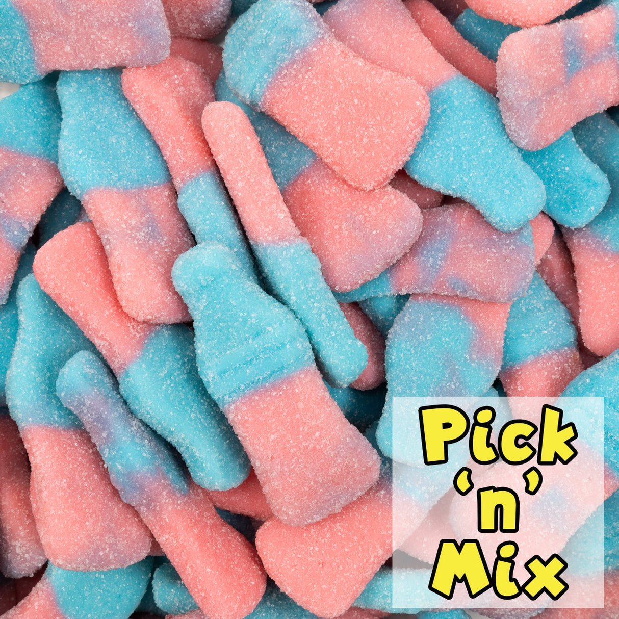 Giant Fizzy Bottles Blue/Pink 100g (Pick N Mix)