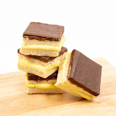 granny annies, fudge, handmade, custard, cream, square, fudge