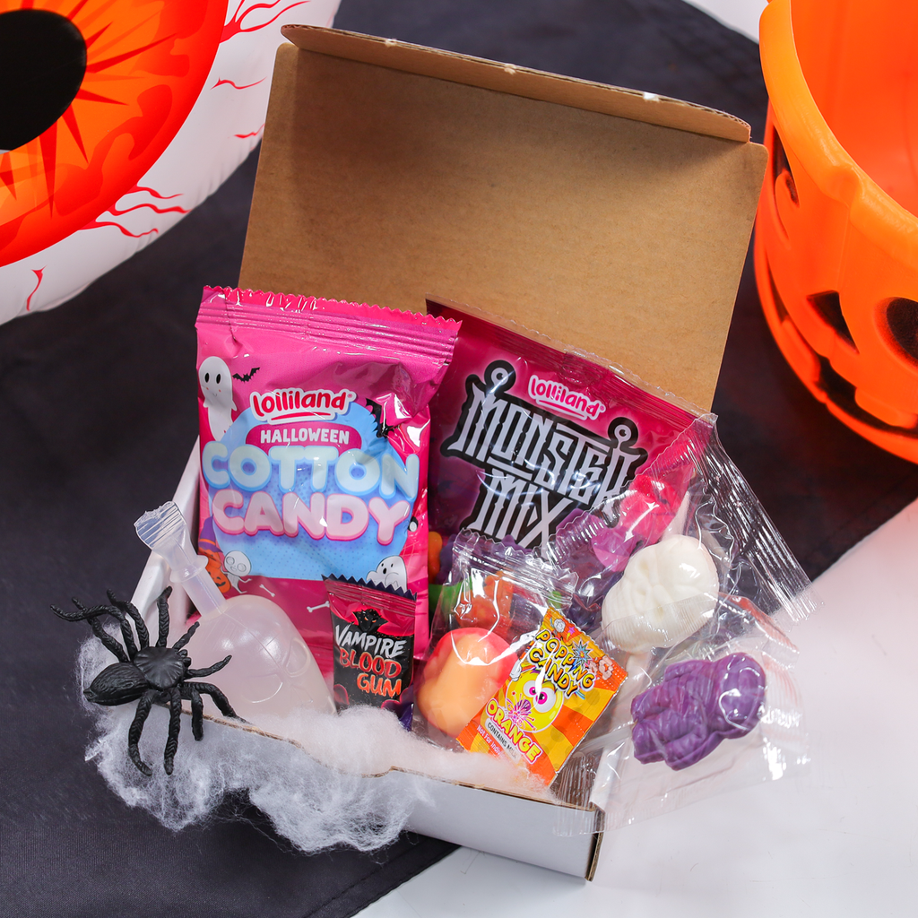 halloween, gift box, lollies, lollyshop, trick or treat