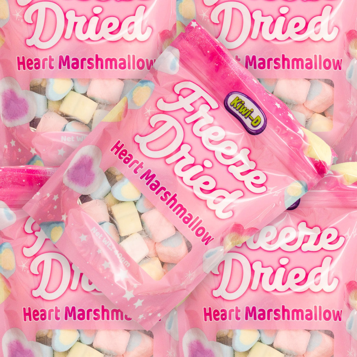 kiwi-d, freeze dried, heart, marshmallow, pastel, candy, lollies, lollyshop, nz