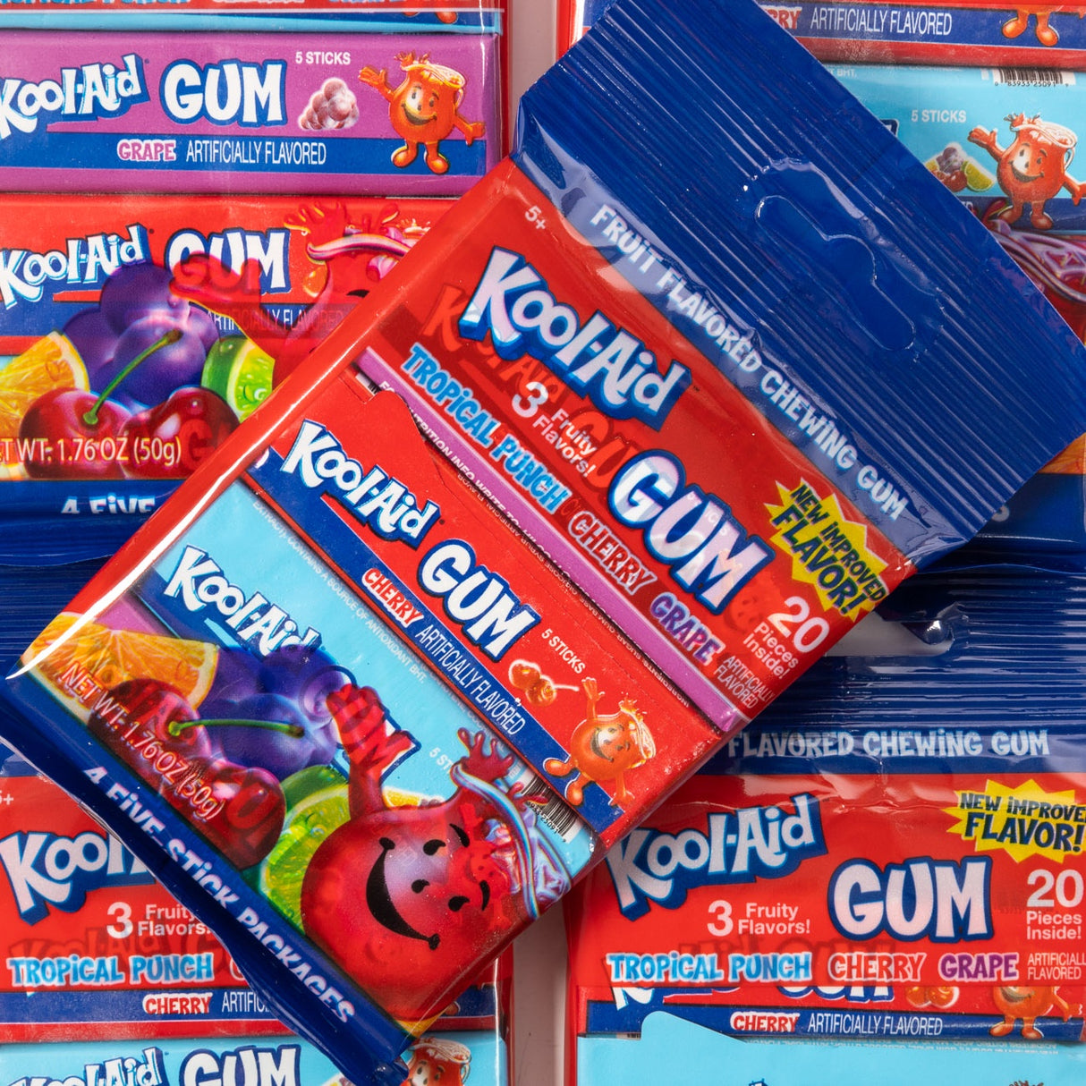 koolaid, gum, lollies