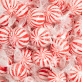 red, white, mint, balls, wrapped, candy