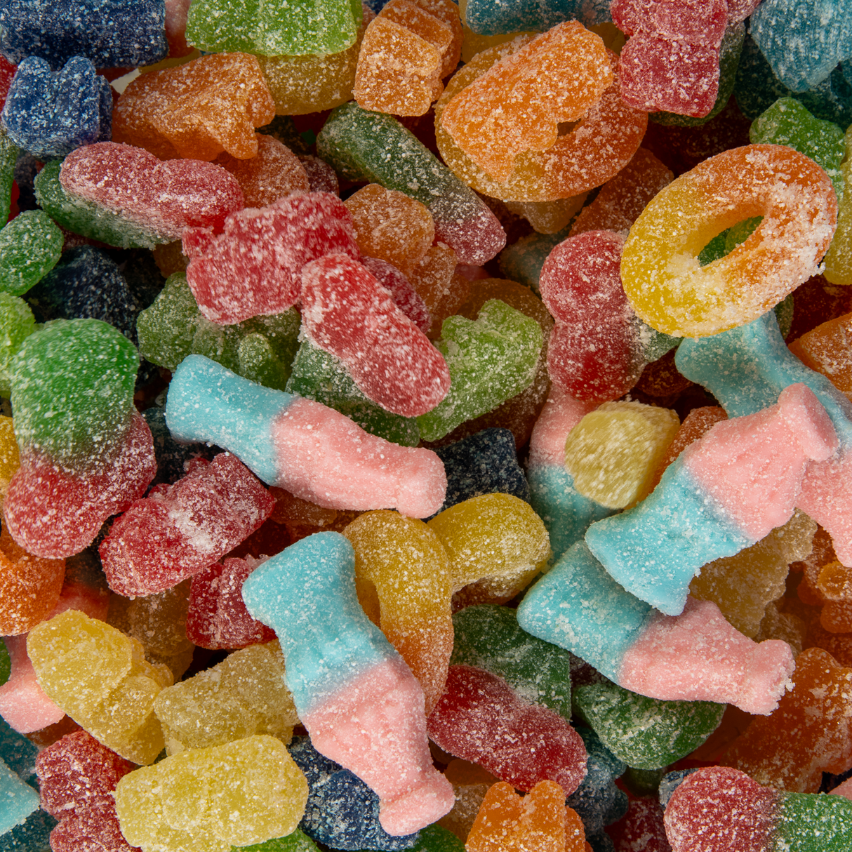 Assorted Sour Gummy Bags 1kg