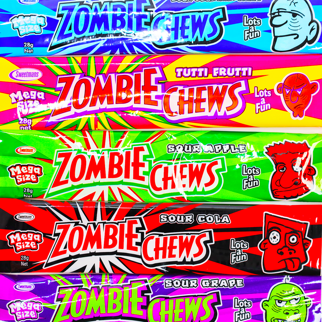 zombie chews, sour, lollyshop