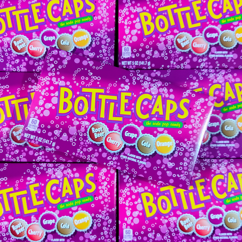 Wonka Bottle Caps, Bottle Caps, American Candy, Soda Candy, root beer, cherry, grape, cola, orange