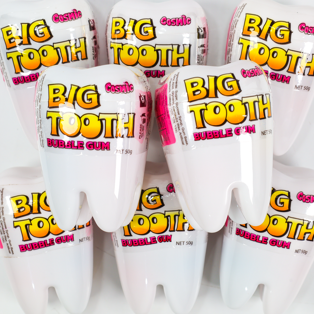 big tooth, tooth bubblegum, novelty lollies, teeth candy