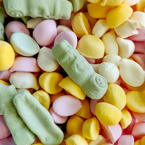 fondant seconds, fondant, lolly cake, lollies, lollyshop, fruit puffs, eskimoes