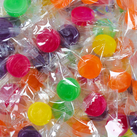 colour fruit drops, mixed drops, hard candy, fruit lollies