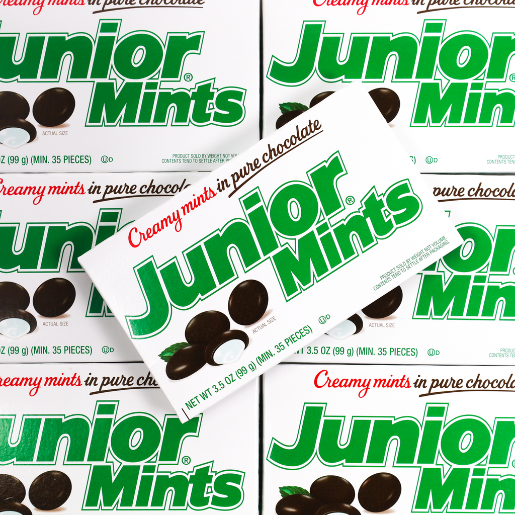 junior mints, mint chocolate, theatre box, chocolate mints