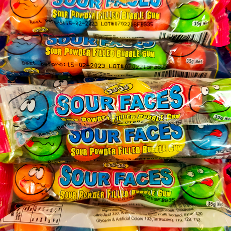 Sour Faces, Sour Face Gumballs, Sour Gumballs