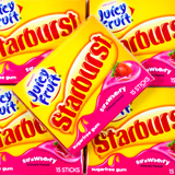 Juicy Fruit Starburst Gum Sticks