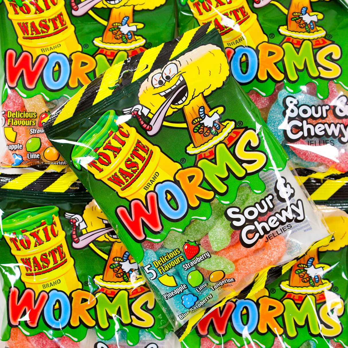 Toxic Waste Sour Worms Bag 142g