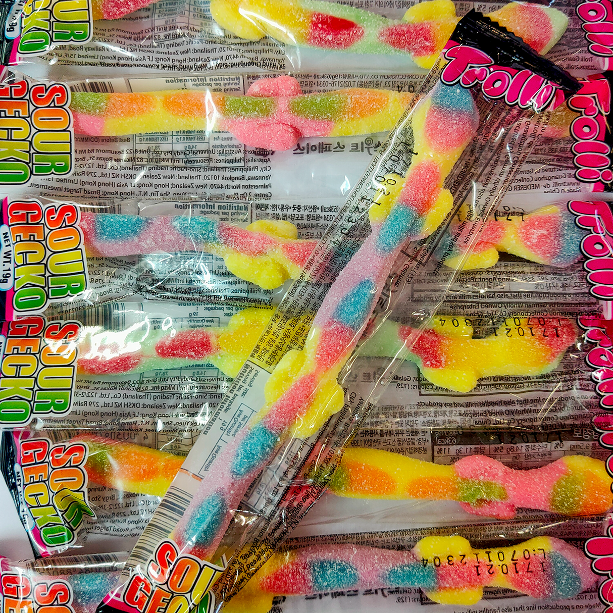 Trolli Sour Gecko, Sour Gecko Lollies