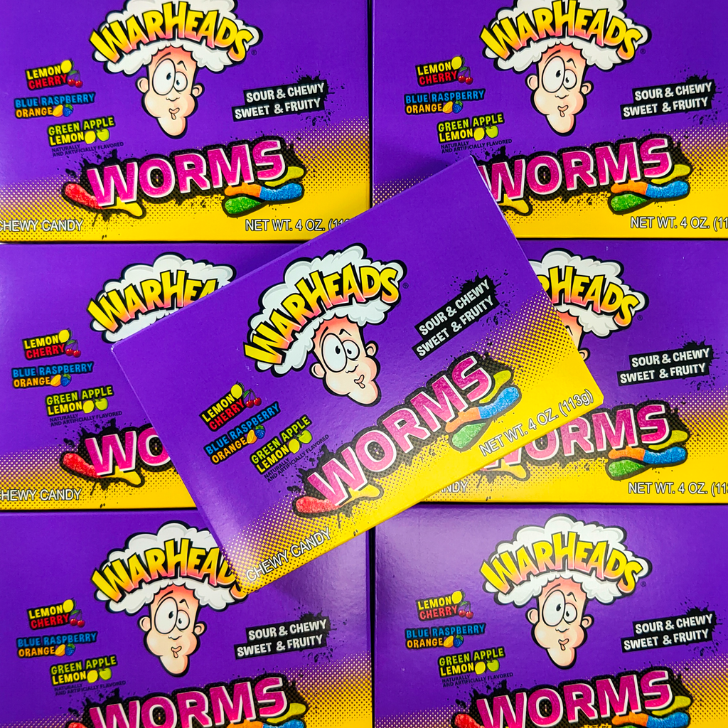 warheads, warheads sour worms, sour worms, american candy, candy