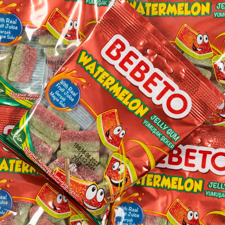 bebeto, watermelon, jelly, gum, fruit, gummy