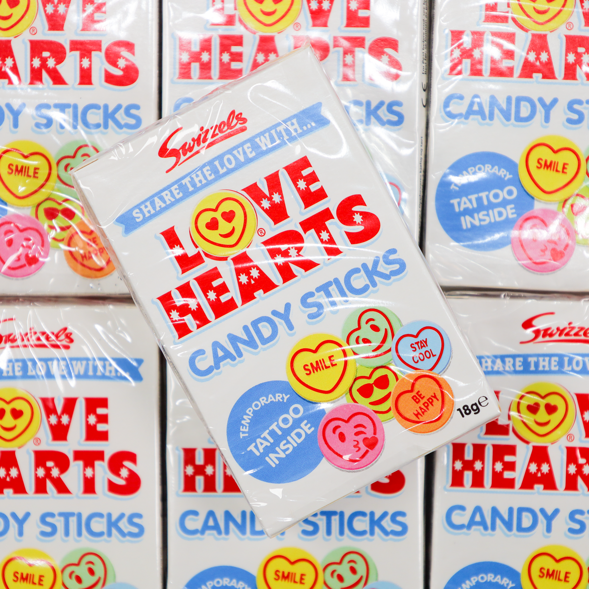 Love Hearts Candy Sticks 18g (Swizzels)