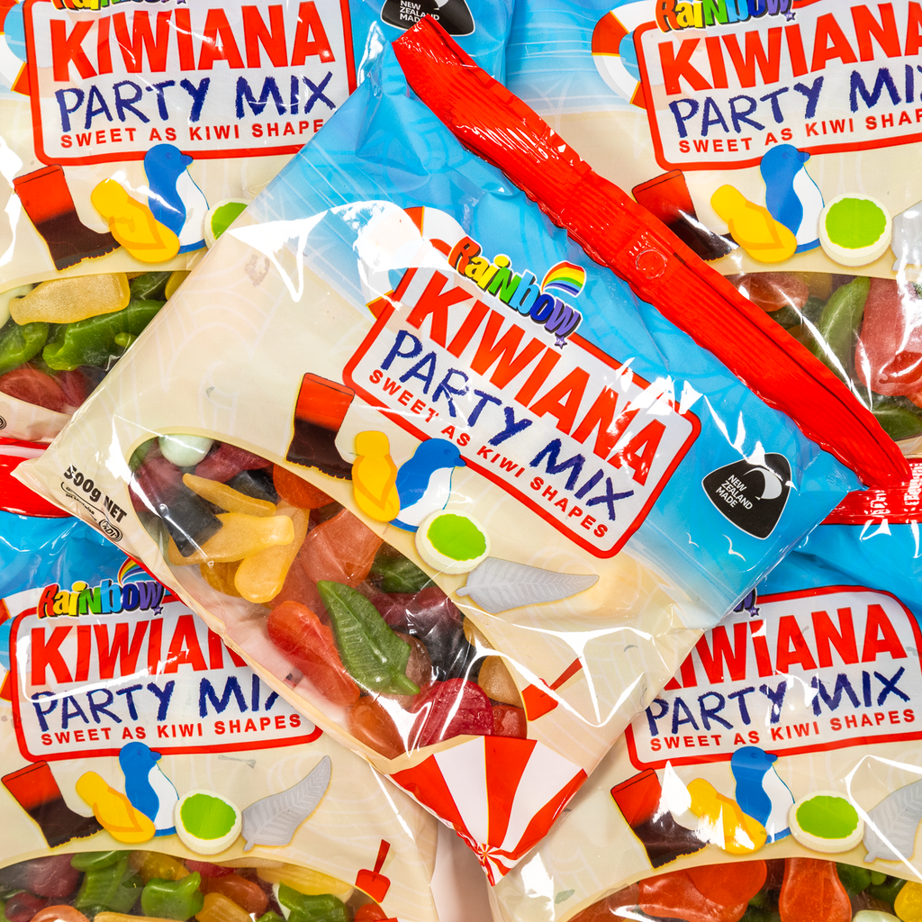 kiwiana, party mix, rainbow, lollyshop