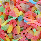 sour gummy mix, sour gummy, gummy lollies